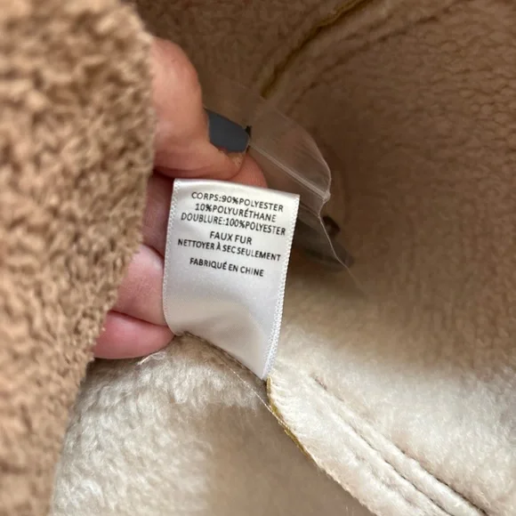 NWT Astr The Label Revolve Francine Faux Leather Shearling Jacket Size XL - Picture 7 of 9